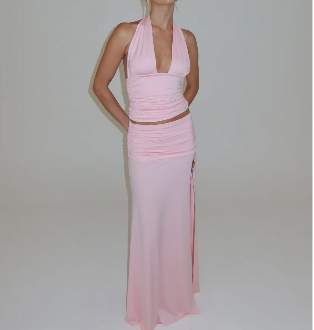 Mode Mila Thalia top/ Remi skirt set - pink