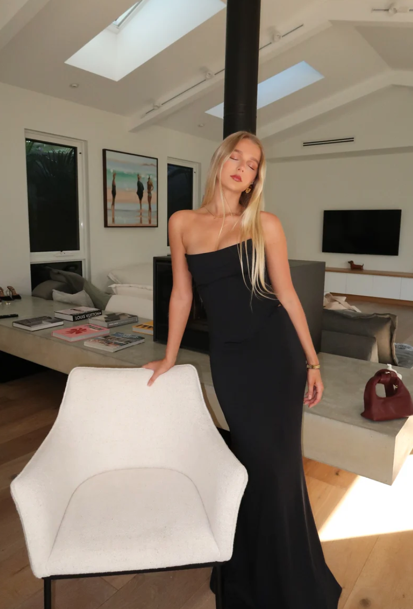 HNTR the label louie gown - Noir